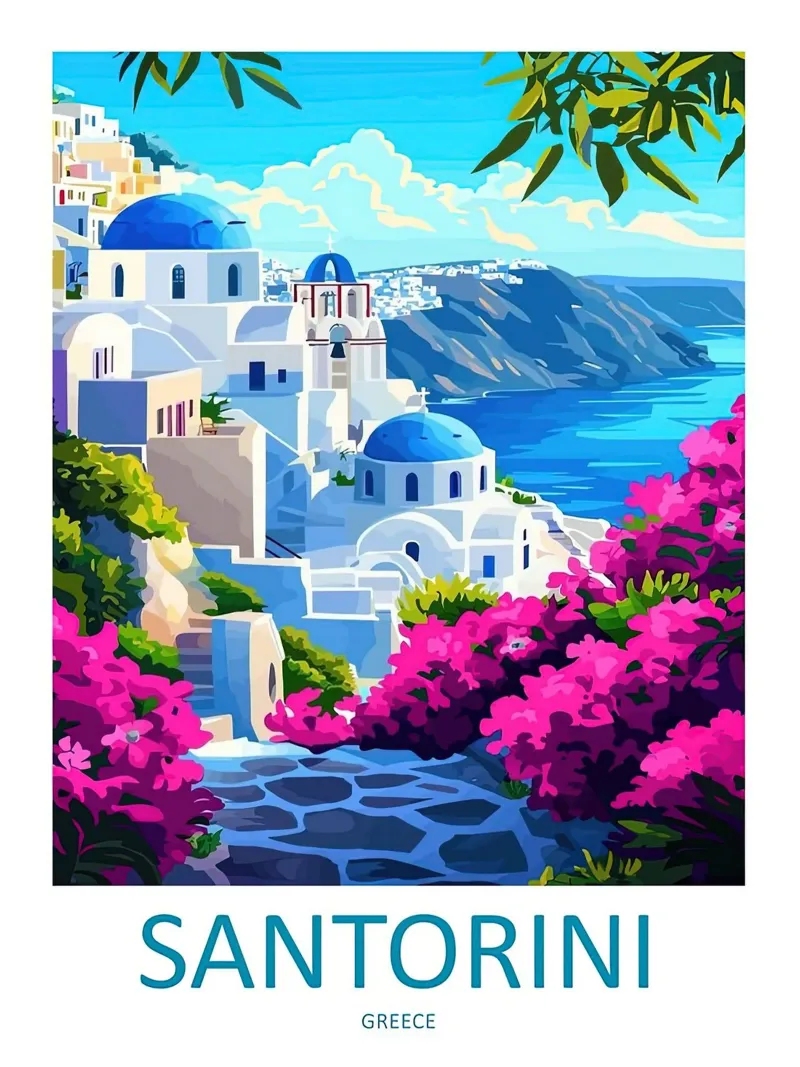Santorini Greece carta hahnemühle da Travel
