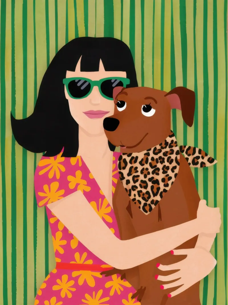 Leopard Print Dachshund Hahnemühle von Marigold Tiga