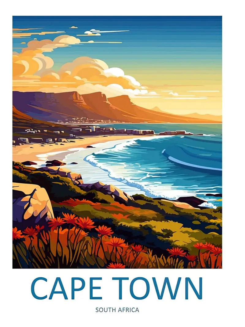 Kaapstad Zuid-Afrika canvas van Travel