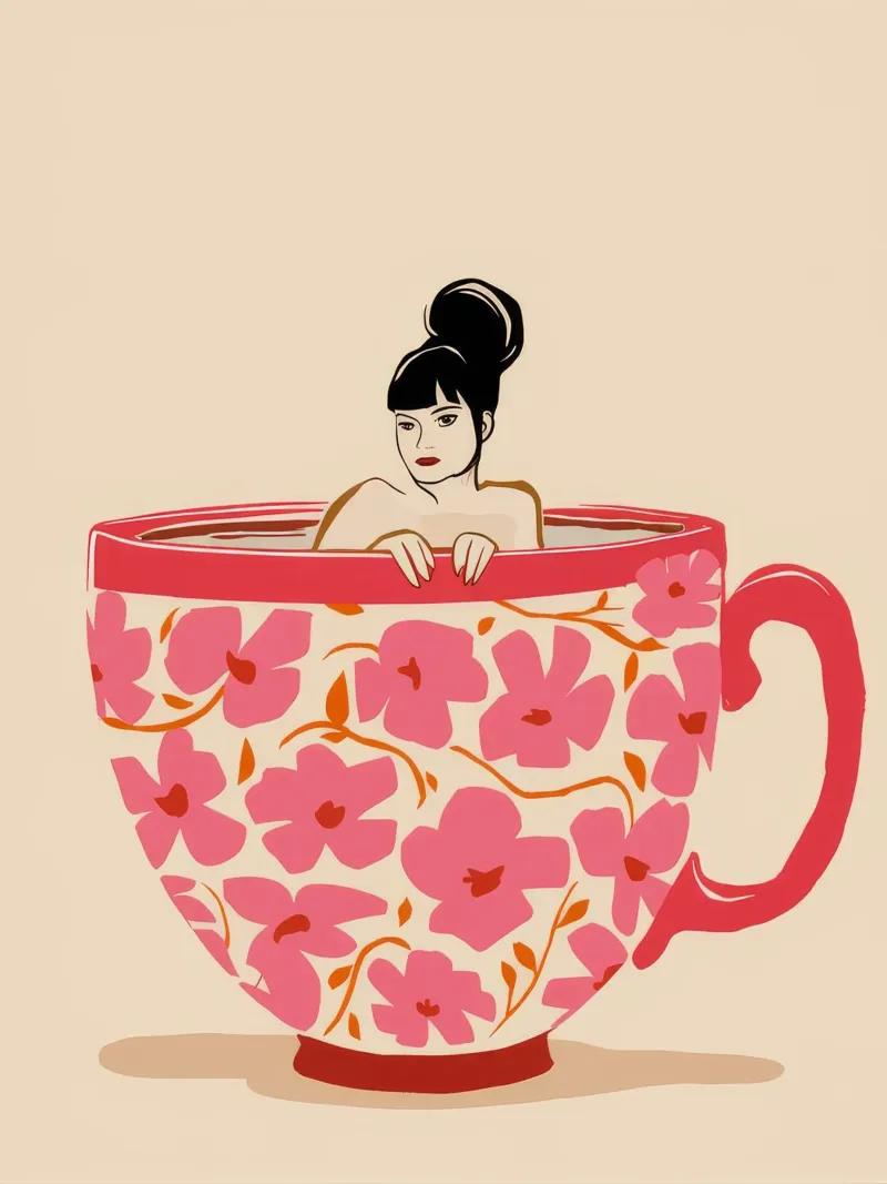 Floral Teacup Dream backlit film by Stone Decade