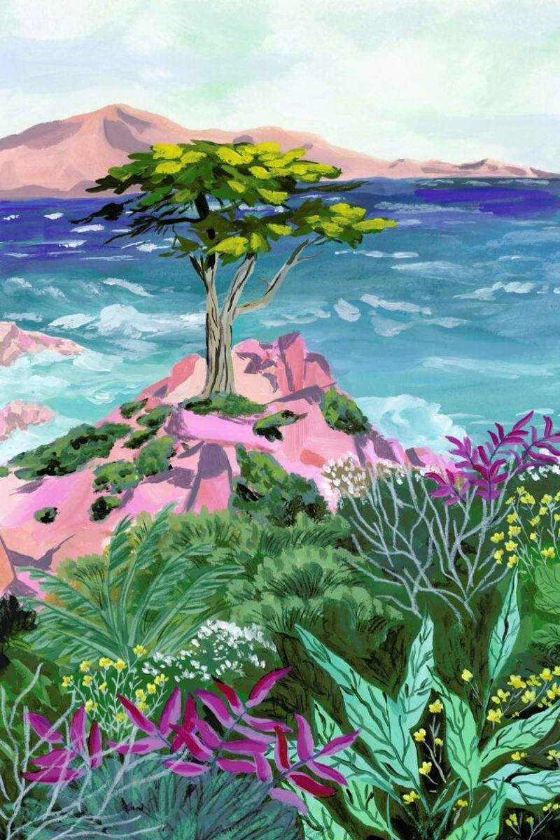 Lone Cypress Poster von Sarah Gesek