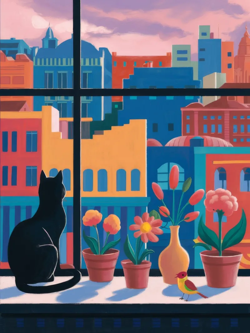 Gato de escaparate poster de Stone Decade