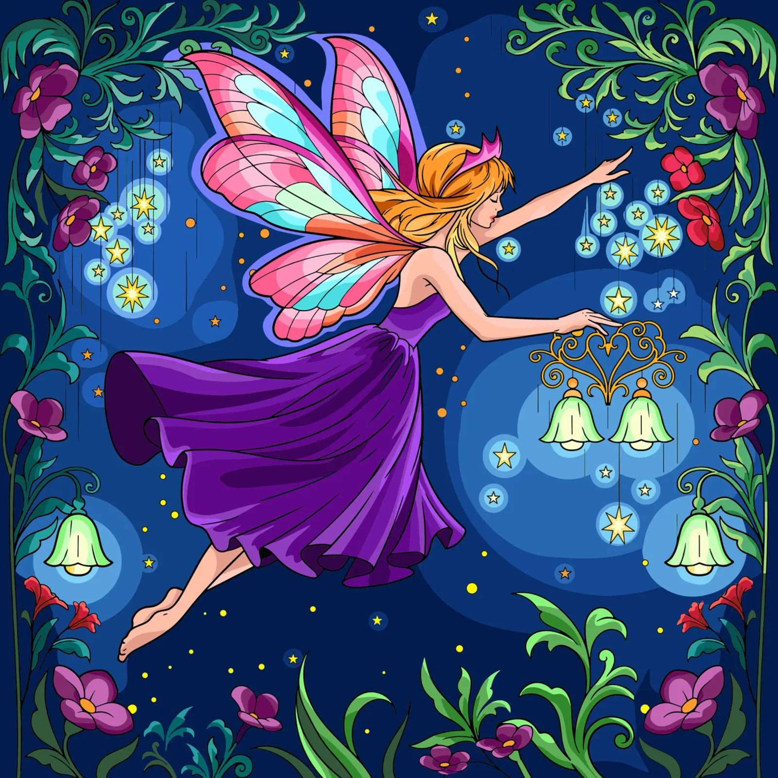 Starry Fairy acrylic glass by Fanya Art