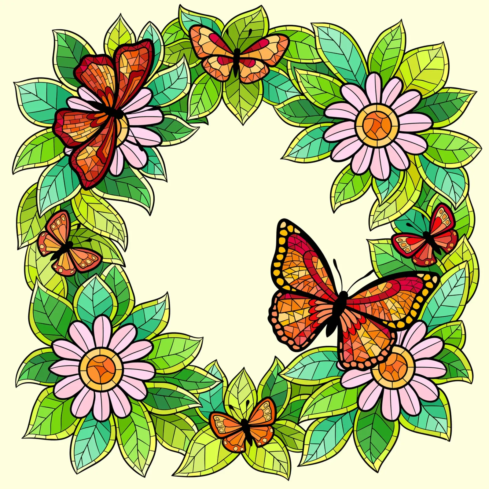 Butterfly Garden forex plate by Fanya Art