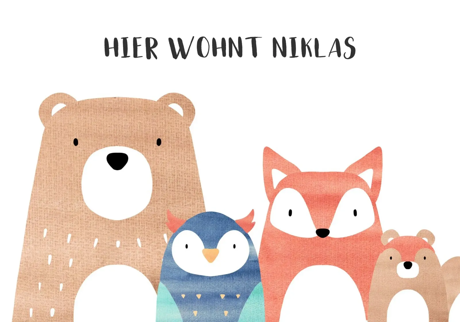 Waldfreunde mit Wunschname pellicola backlit da BAINAI KIDS