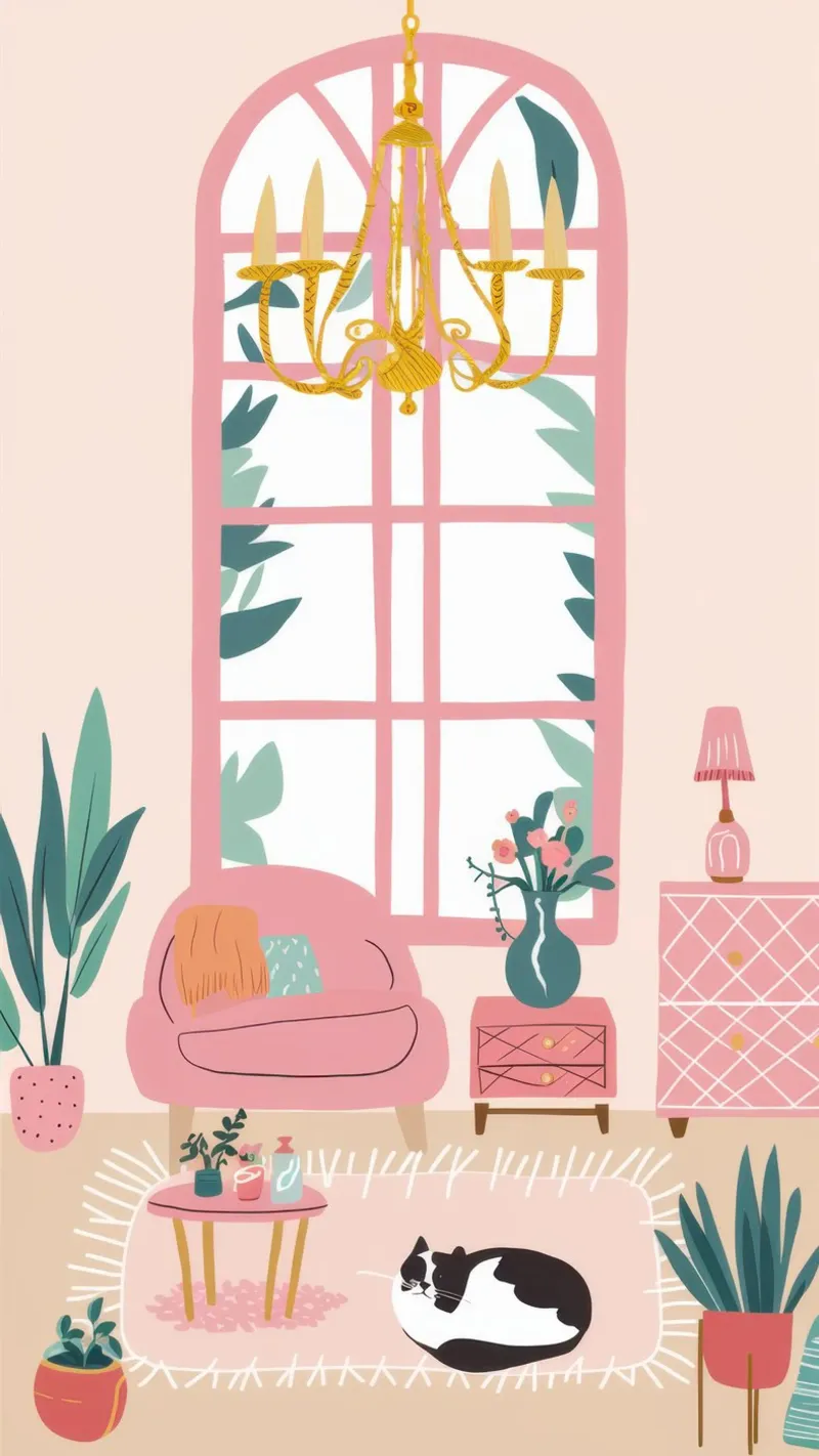 Arched Window Cat Nap canvas by Marigold Tiga