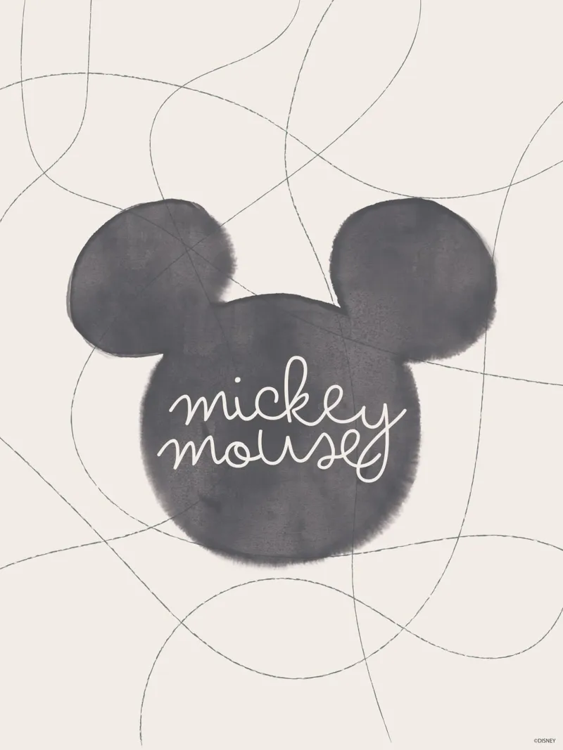 Mickey Mouse oneline carta hahnemühle da Mickey Mouse