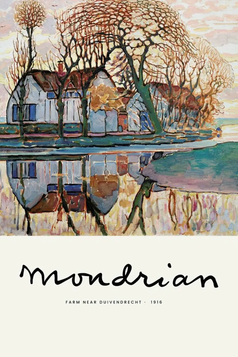 Mondrian – Signed Farm pellicola backlit da Vintage by JUNIQE