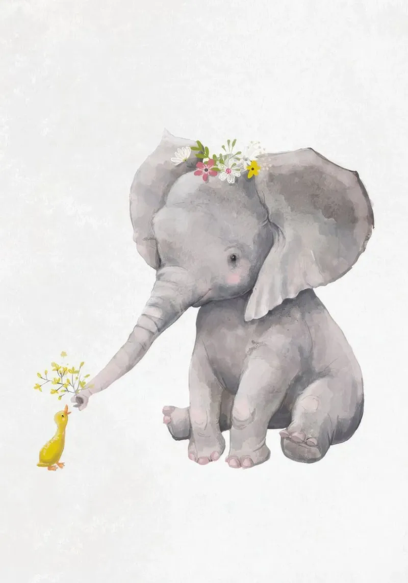 Elefante e anatra pellicola backlit da KIds Idea