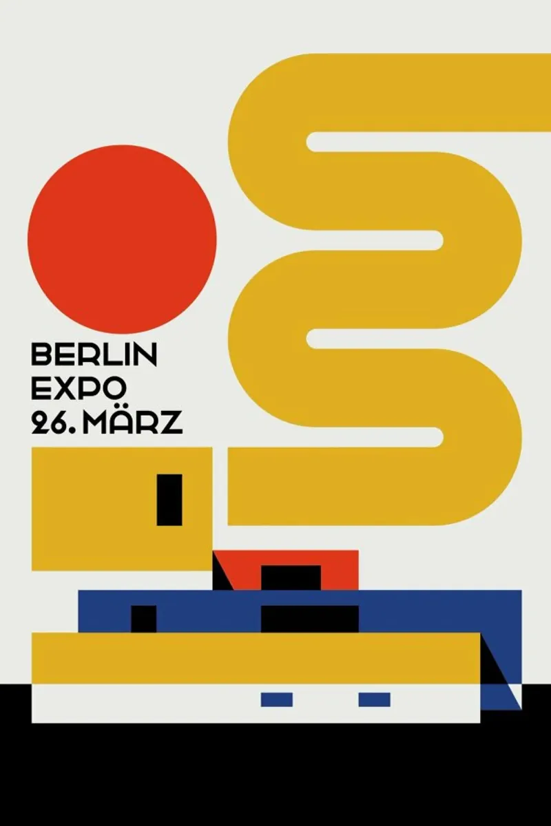 Expo di Berlino poster con telaio in alluminio da Bo Lundberg