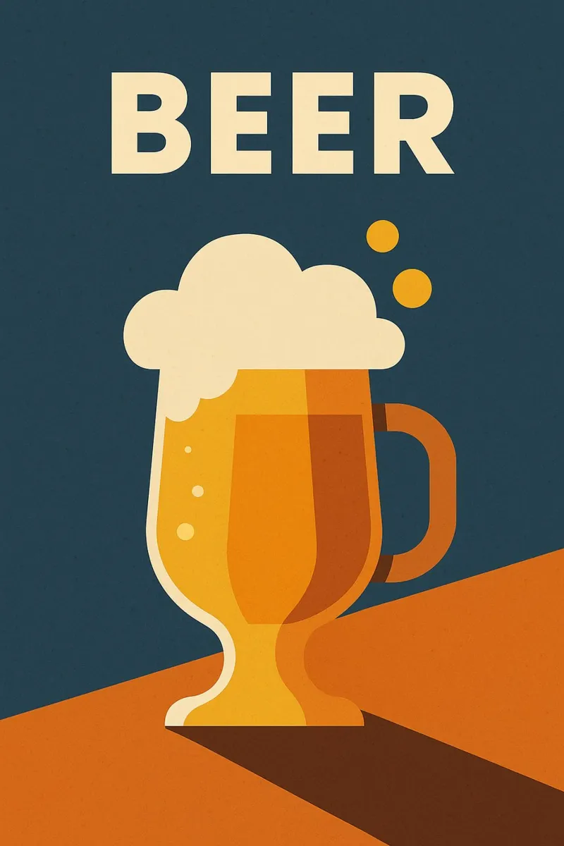 Beer – L'affiche pop qui donne soif pellicola backlit da Boissons - Affiches & posters - Retro