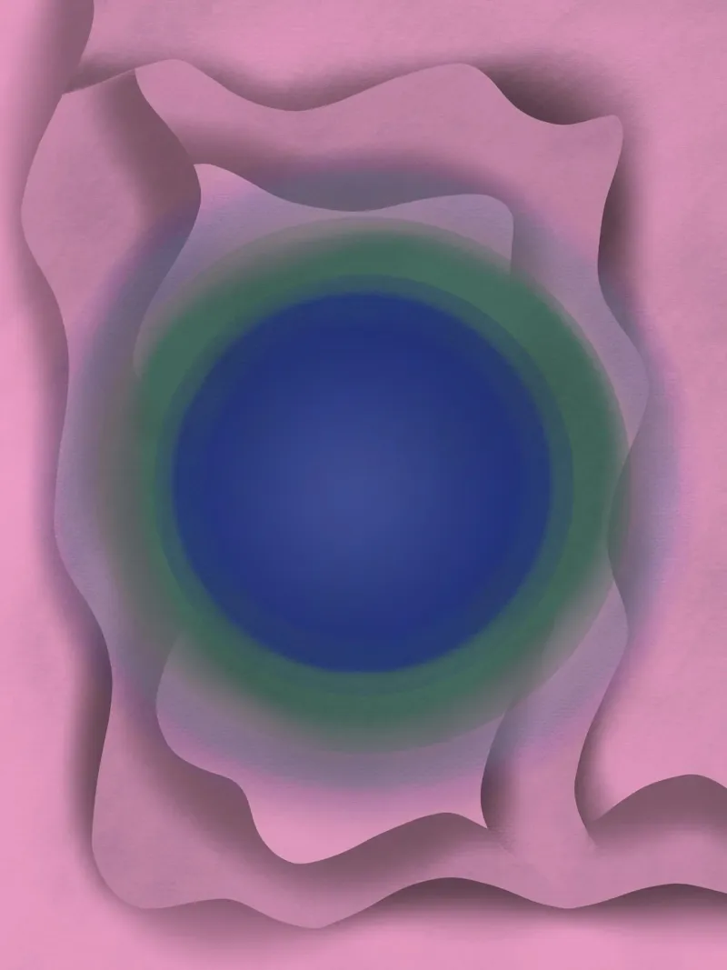 Blue vortex poster by Little Dean