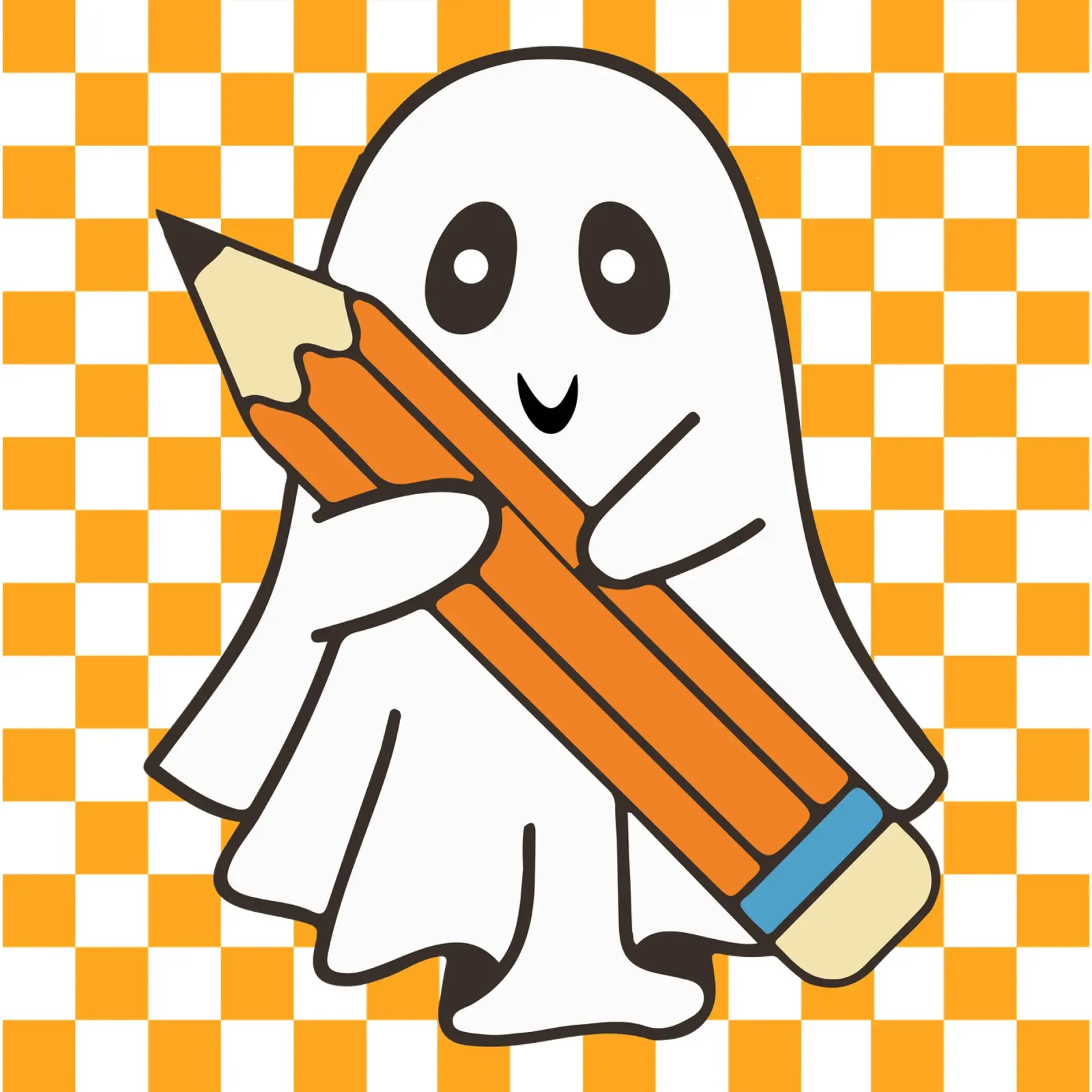 profesor a cuadros fantasma de halloween lienzo de onetime