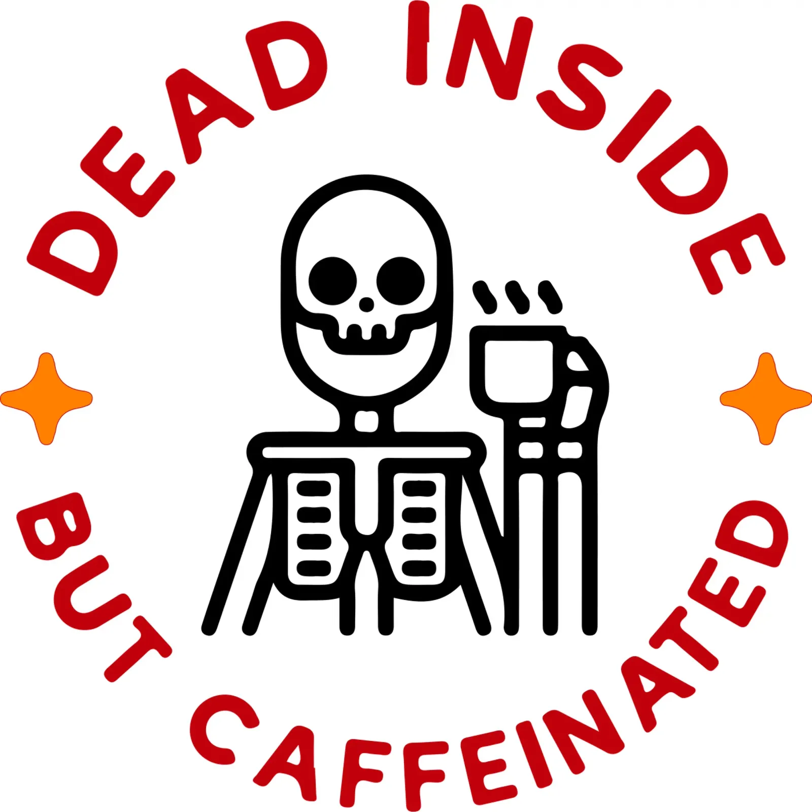 dead inside but caffeinated canvas by onetime