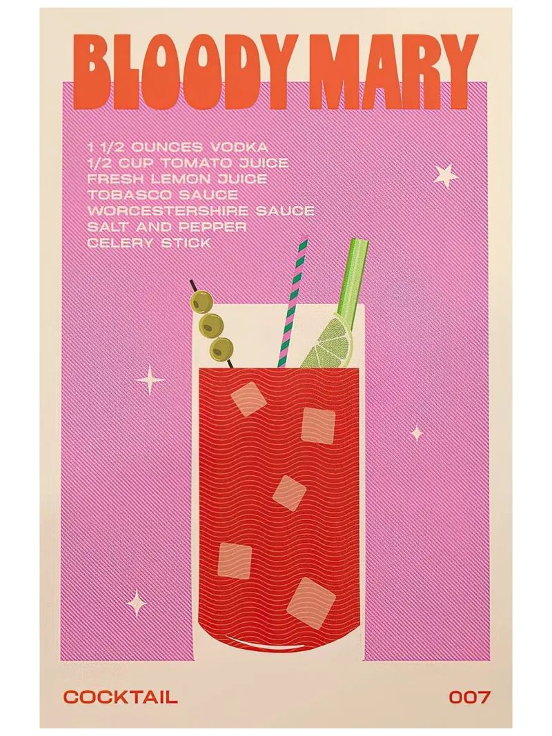 Sciroppo Bloody Mary poster da Cocktail Drink