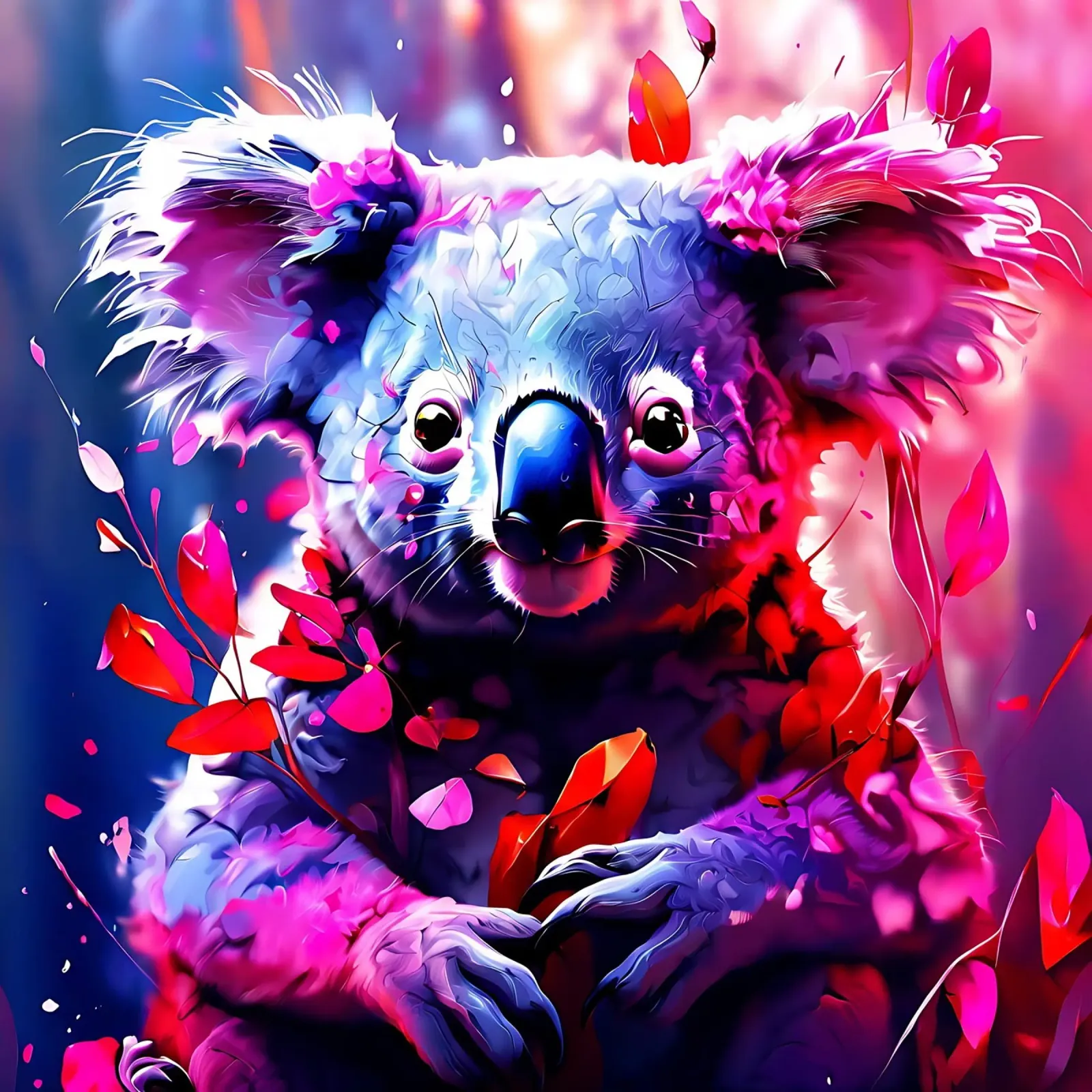 Koala_Style_H_1 poster con telaio in alluminio da Tierisch bunt by LK