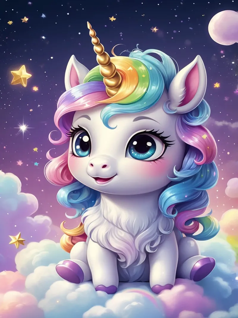 Lindo unicornio lámina retroiluminada de Cute Art