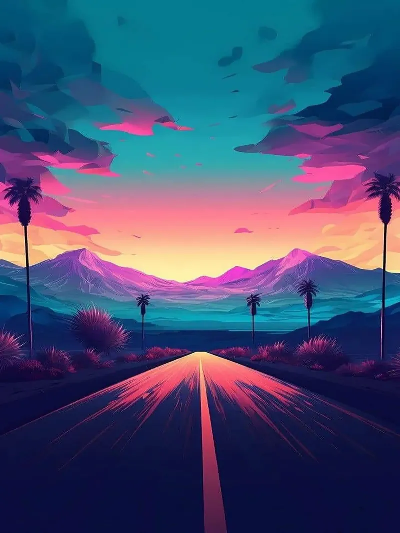 Strada Skyline pellicola backlit da Cute Art