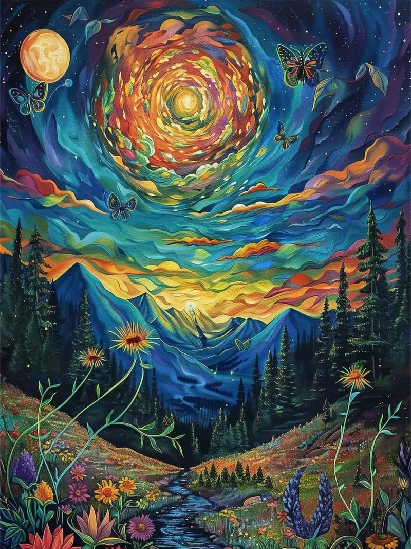 Das Flüstern des kosmischen Gartens Poster von Cute Art
