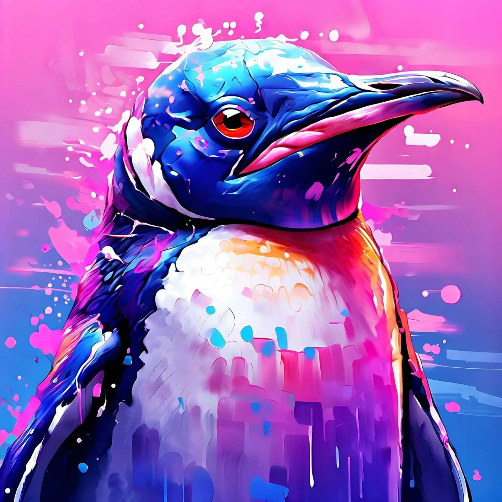 Pinguino_Stil_H_1 plexiglass da Tierisch bunt by LK