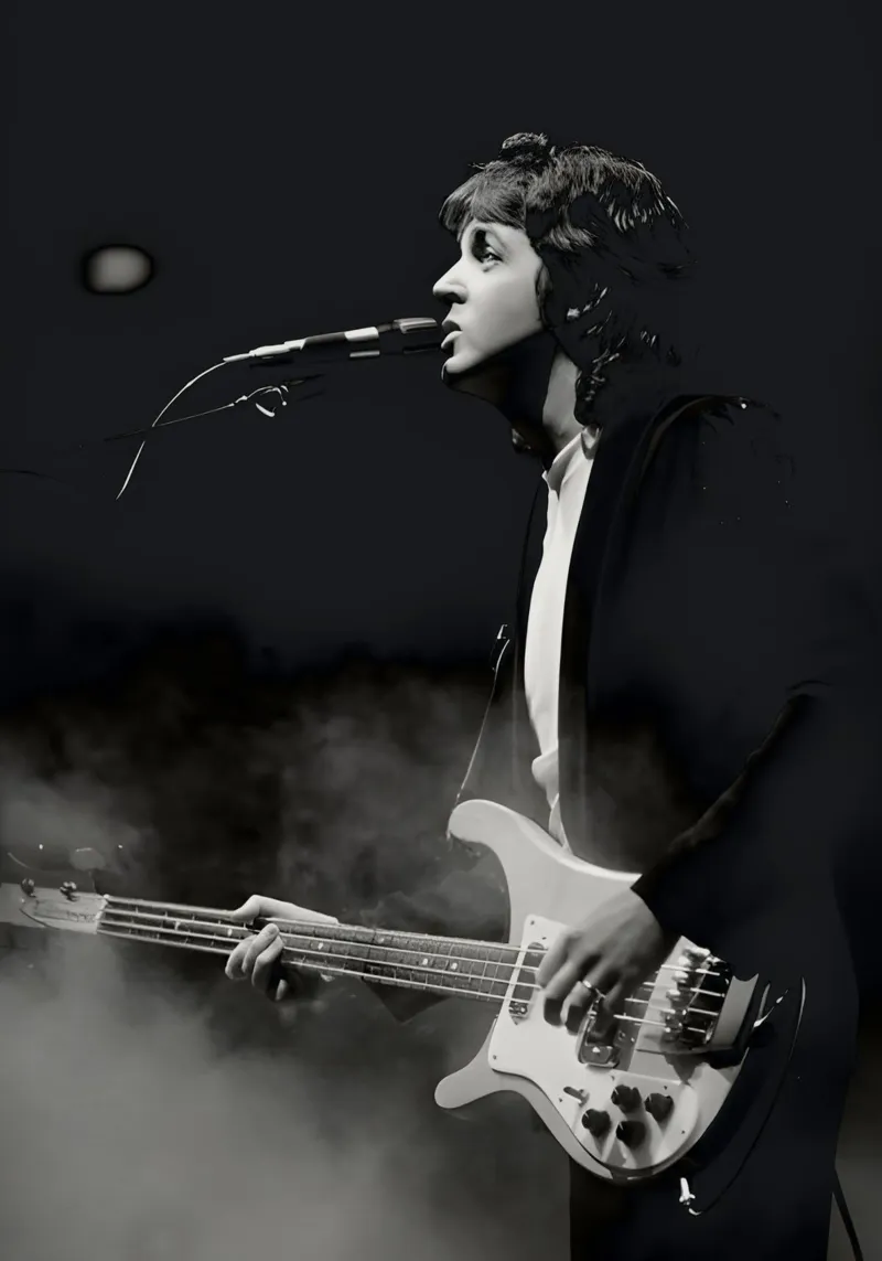Paul McCartney pellicola backlit da Low poly art
