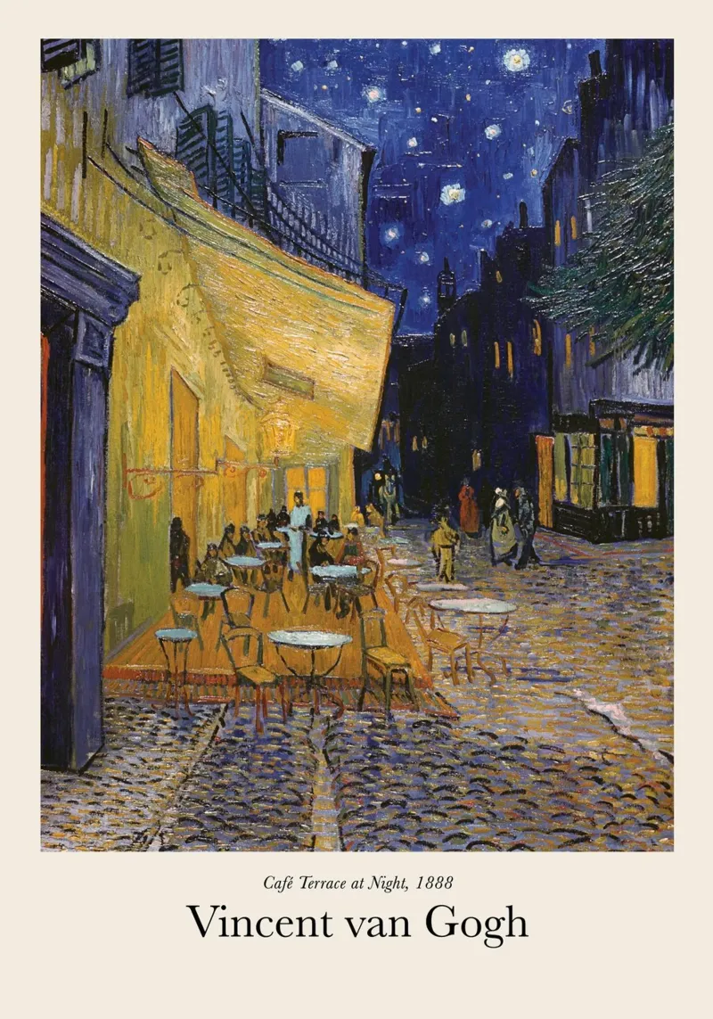 Van Gogh - Café Terrace at Night Print poster by Sylviepaint