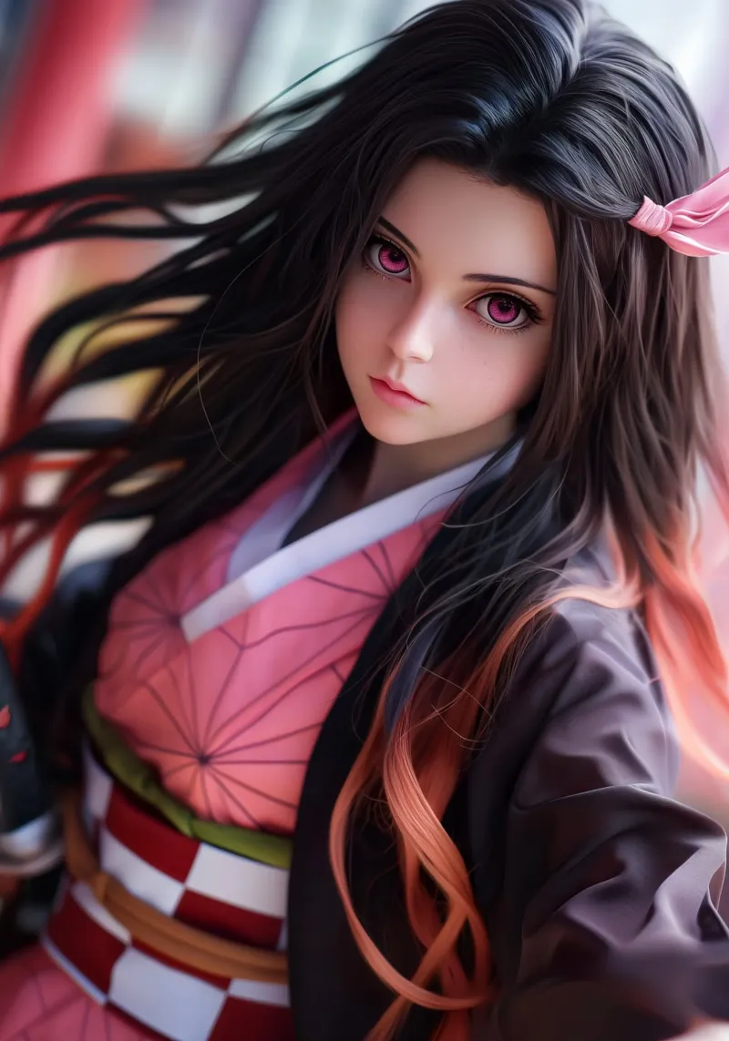 Nezuko Ammazzademoni pellicola backlit da Fleur de Lys