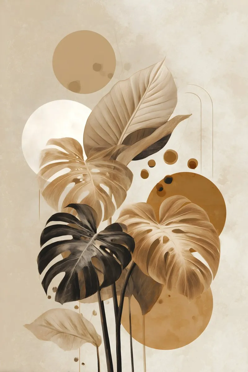 Arte Monstera pellicola backlit da Studio Verde