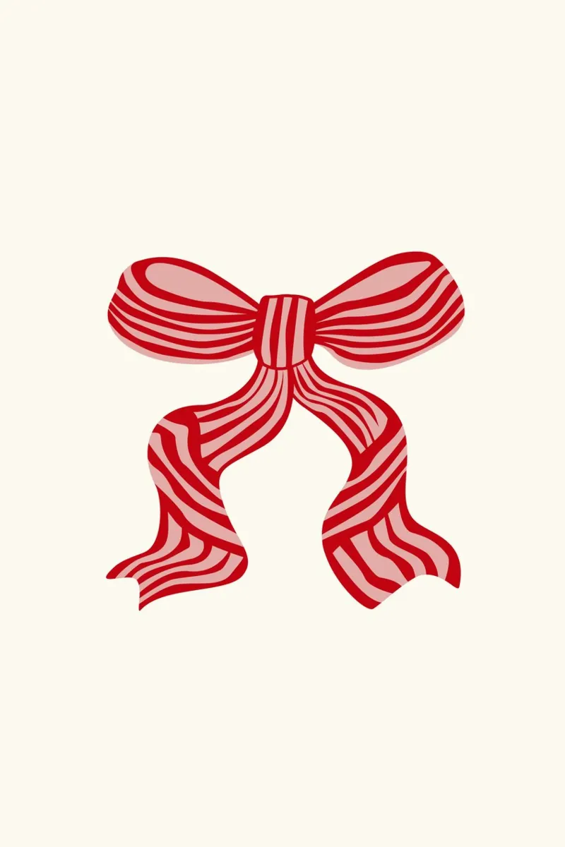 Red Festive Ribbon carta hahnemühle da karenmenzenbach