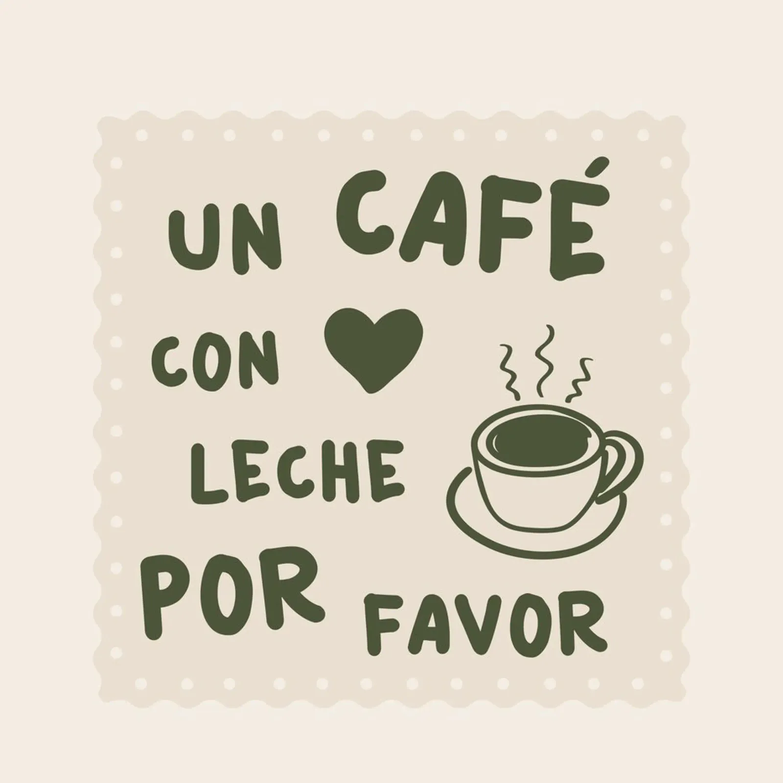 Un café con leche por favor carta hahnemühle da karenmenzenbach