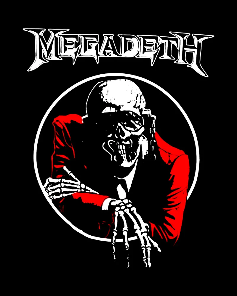 Megadeth Band Old pellicola backlit da https://www.juniqe.com/uk/shop/Henndraws