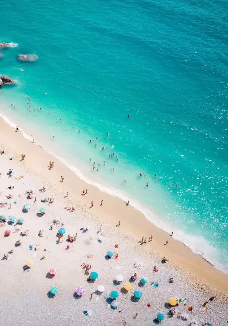 Beach Aesthetic Photography – Aerial View hahnemühle by Nadjaa