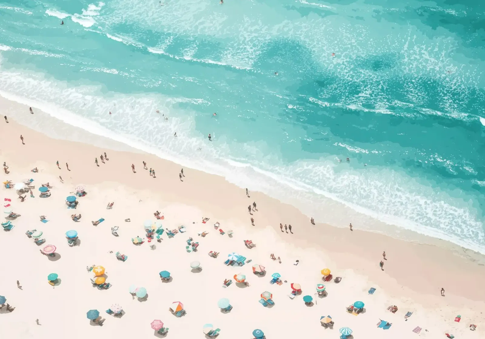 Pastel Beach Day forex-plaat van Nadjaa