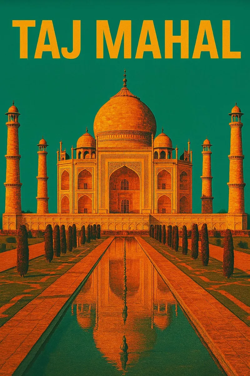 Vintage Taj Mahal, India backlit film by Vintage Travelers