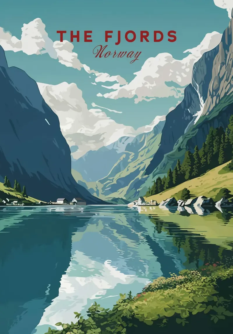 I fiordi, Norvegia poster da Alexandra Peack