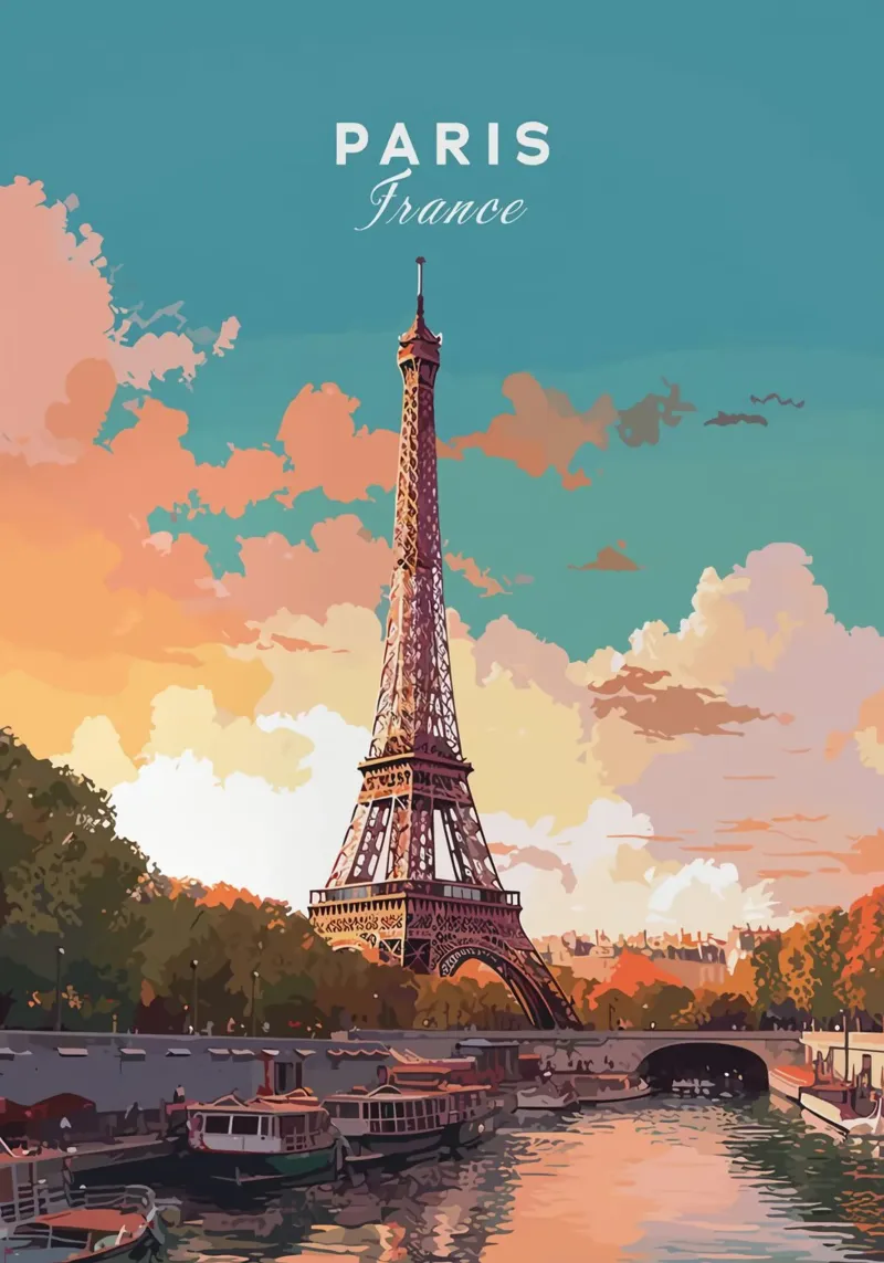 Torre Eiffel, Parigi pellicola backlit da Alexandra Peack