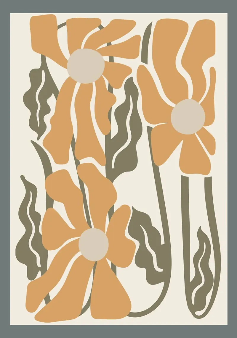 Abstract Floral Art Print hahnemühle by E Cannon
