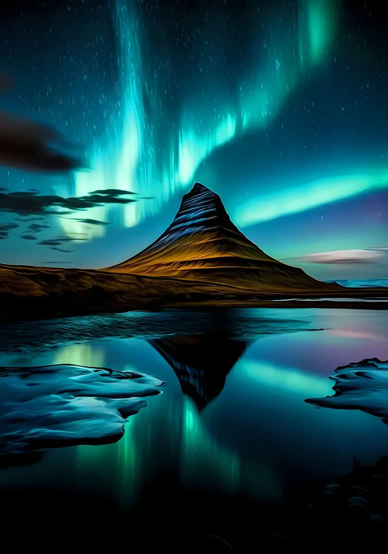 luci del nord aurora-borealis pellicola backlit da Jennifer R Spyhalski