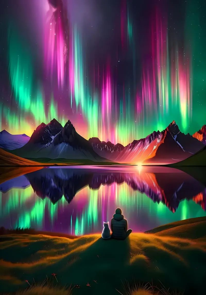 aurora-borealis northern-lights hahnemühle by Jennifer R Spyhalski