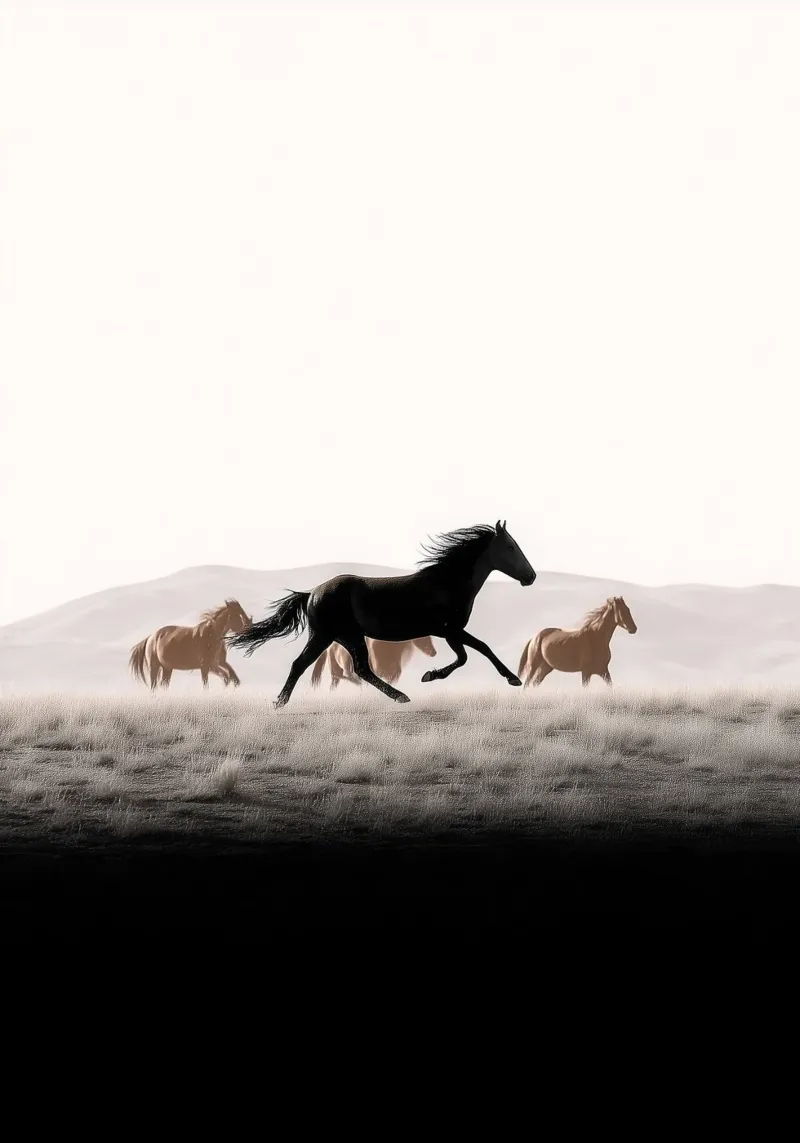 Midnight Run – Herd Across the Quiet Dunes pellicola backlit da Vela Luna