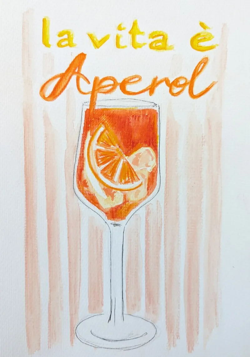 La vita è Aperol poster con telaio in legno da sum2proveDesign