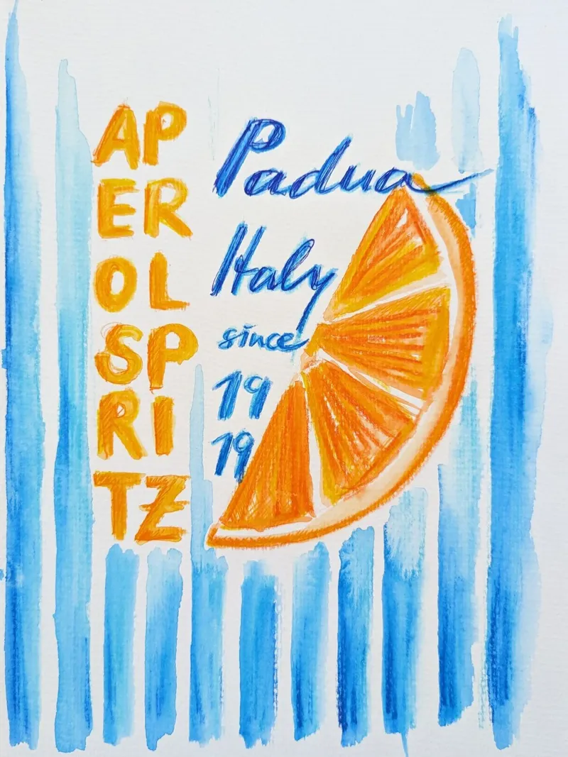 Aperol Spritz 1919 canvas met Baklijst van sum2proveDesign