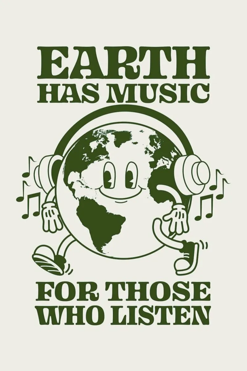 Earth Has Music For Those Who Listen pellicola backlit da cafelab