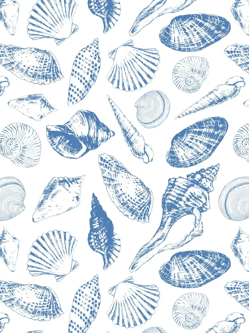 Creature subacquee tropicali in blu e bianco alluminio dibond da Painted Nature