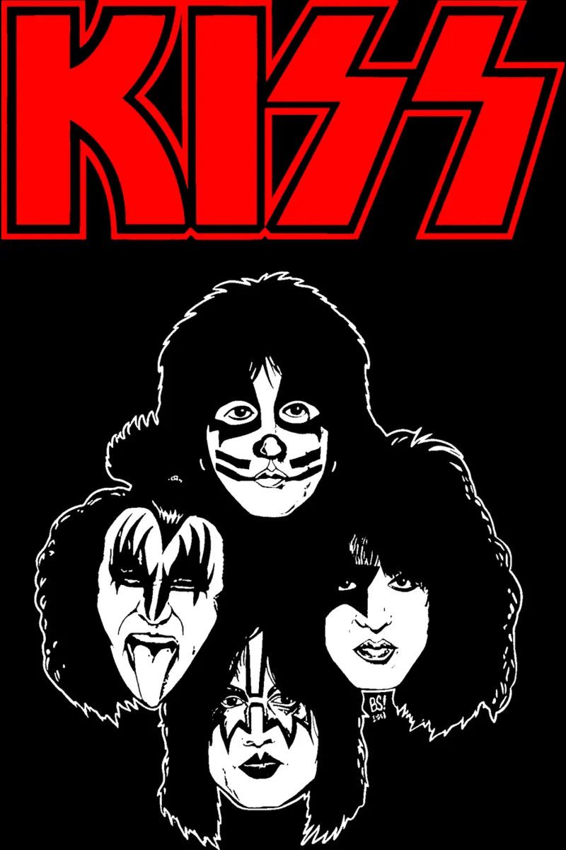 Kiss - Face Rock Band hahnemühle by Deepness