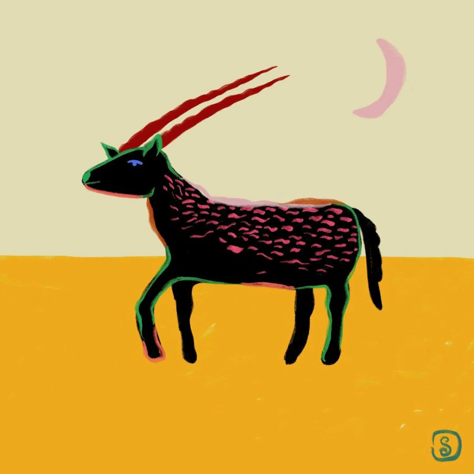 Capricorn Poster von Sandra Poliakov