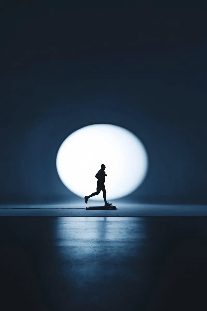 silhouette della luna poster con telaio in alluminio da Earthly Visions