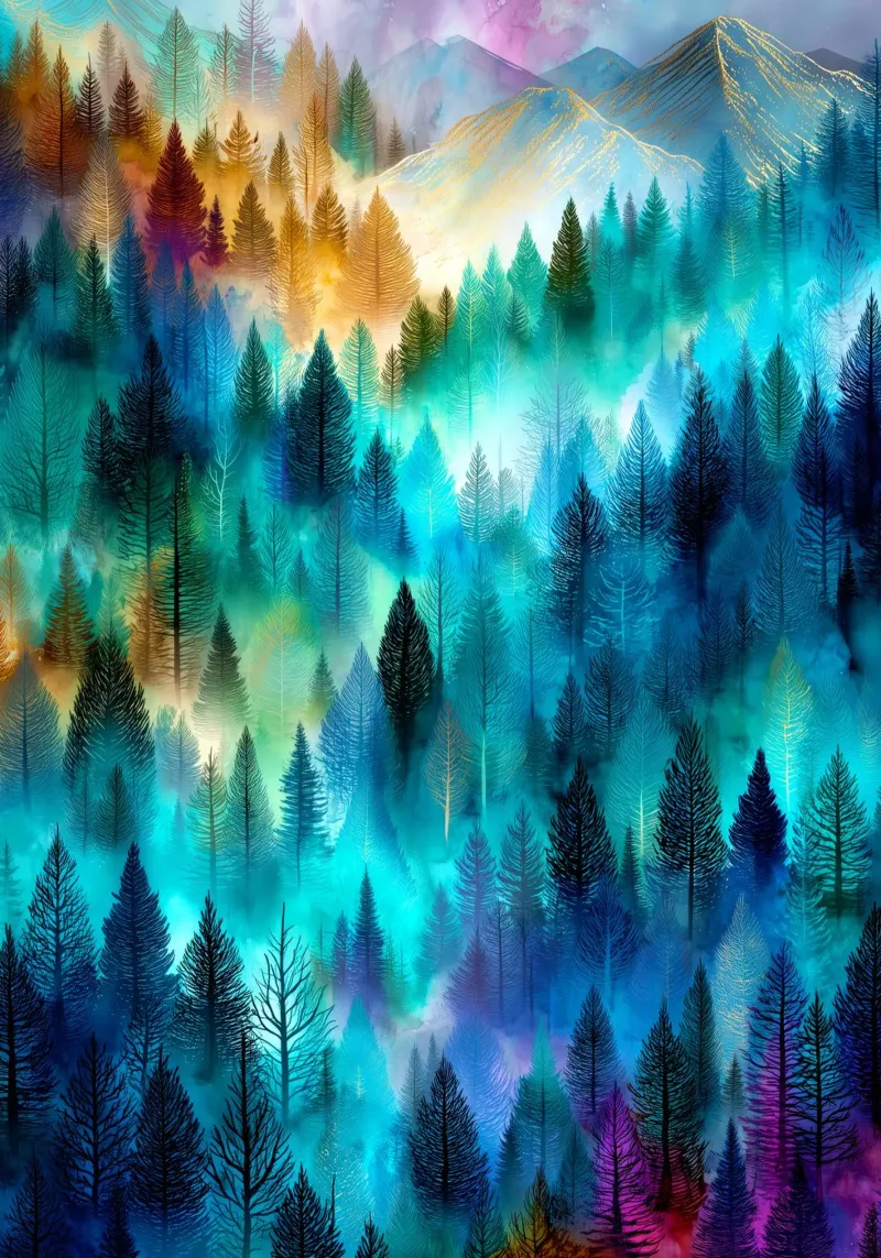 Magic forest 9 alu-dibond by Justyna Jaszke JBJart