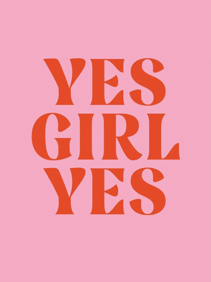 Yes girl yes poster con telaio in legno da we line studio - art