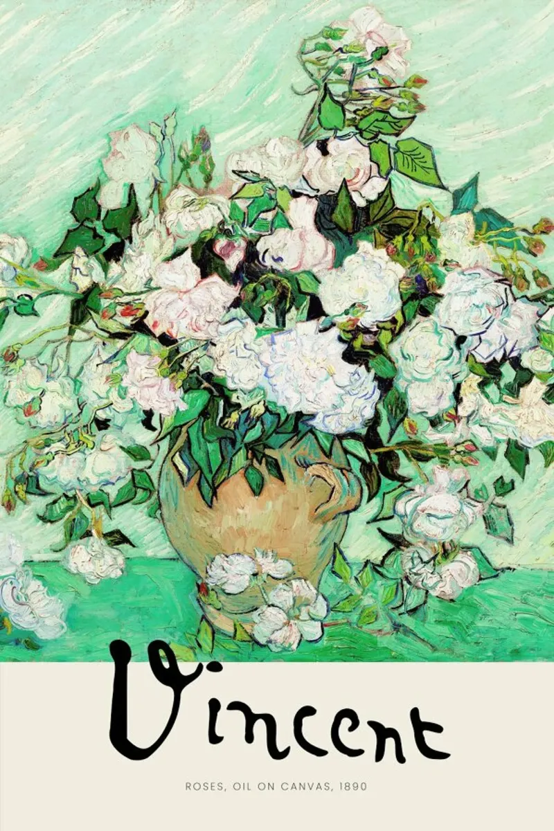 Signed, Vincent – Roses pellicola backlit da Vintage by JUNIQE